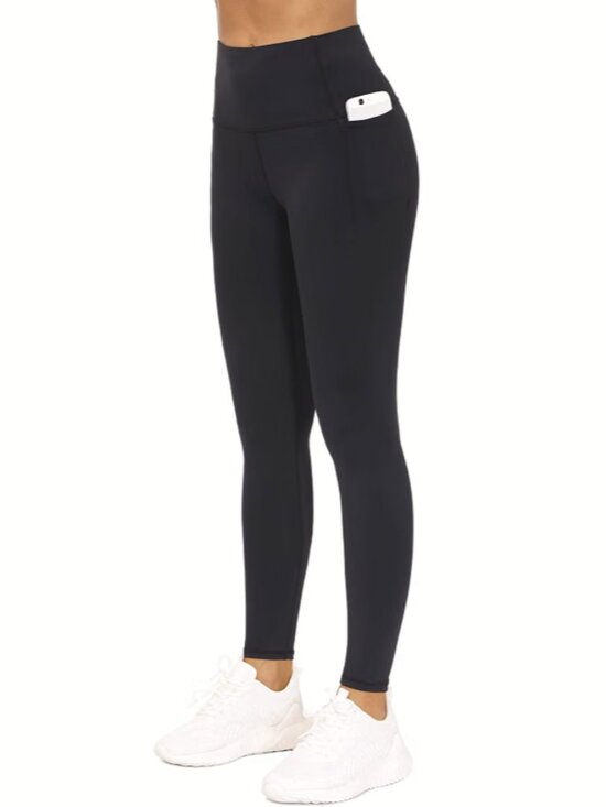 The Gym People Pants - The Gym People Tummy Control Workout Yoga Pants Leggings w/ Pockets Black Size S